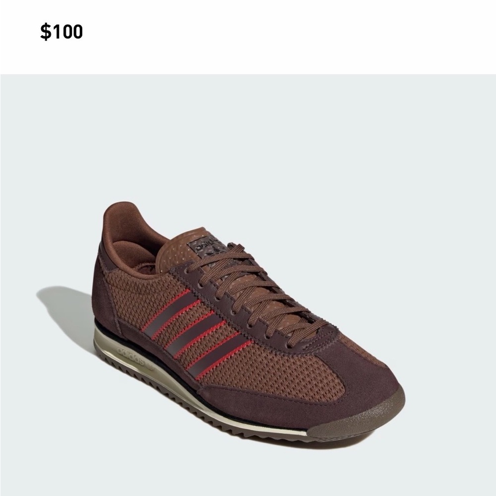 Adidas SL 72 OG Brown Red Retro Sneakers – New 7.5 Sold Out Online